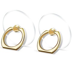 Transparent Clear Phone Ring Grips Holder Kickstand, Finger Ring Gold Ring