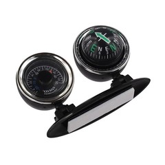 Car Compass with Built in Thermometer Compact Design for Easy Placement