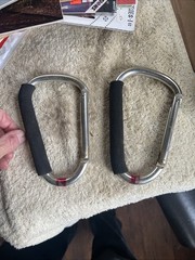 2 Outdoor 6-1/2” Carabiner Clips not for climbing