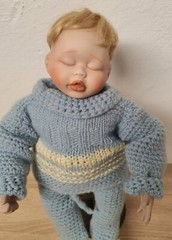Artist doll porcelain doll Kathy Hippensteel 35 cm collector rarity Vintage