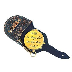 So you can Engraved With Leather Case Gift for Birthday, anniversary Compass.
