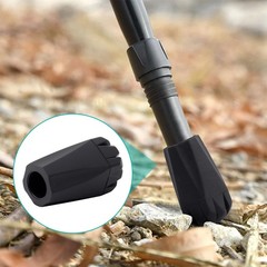 YALOJE 6PCS Walking Stick Tips, Shock Absorption Trekking Pole Black,6pcs