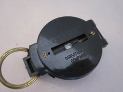 Vintage Compact Directional Compass Engineer Camping Belt Clip on