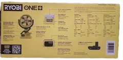 Ryobi One+ 18V 3-TOOL COMPACT LED Light Bluetooth Speaker 4in Clamp FanPCL1303K1