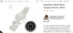NEW MATTE Silver Prometheus Design Werx PDW Wrist Compass Expedition kit 2.0 PVD