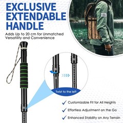Lightweight Tactical Hiking Stick with Multitool Free USA Shipping`-~//
