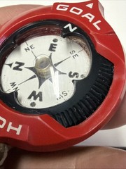 Vintage HOME-FINDER Red Precision Compass By Rand Flint Michigan USA