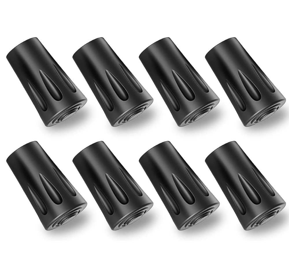 Trekking Pole Tips, 8 Pcs Anti-Slip and Shock Absorbing Rubber Feets for Walk…