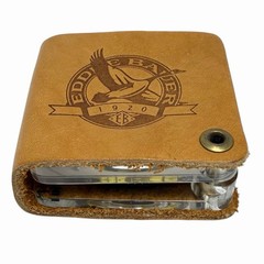Eddie Bauer Leather Covered Compass & Magnifier 1920 Logo Outdoor Gear