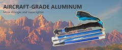 Collapsible Trekking Hiking Poles- 2 Pack Folding Aluminum Walking Sticks with