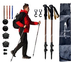 Trekking Poles – Lightweight 7075 Aluminum with Flip Lock & All Terrain Acces…