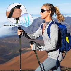 Ultralight Hiking Pole – Portable Collapsible Outdoor Trekking Pole Plain Des…
