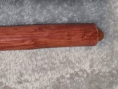 Vintage Hand Crafted Wooden Walking Stick/Staff-WITH RED STONE TOP -44″