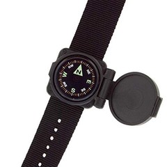 Rugged Tactical Wrist Compass with Cover & Zulu Strap – Shielded Navigation Tool