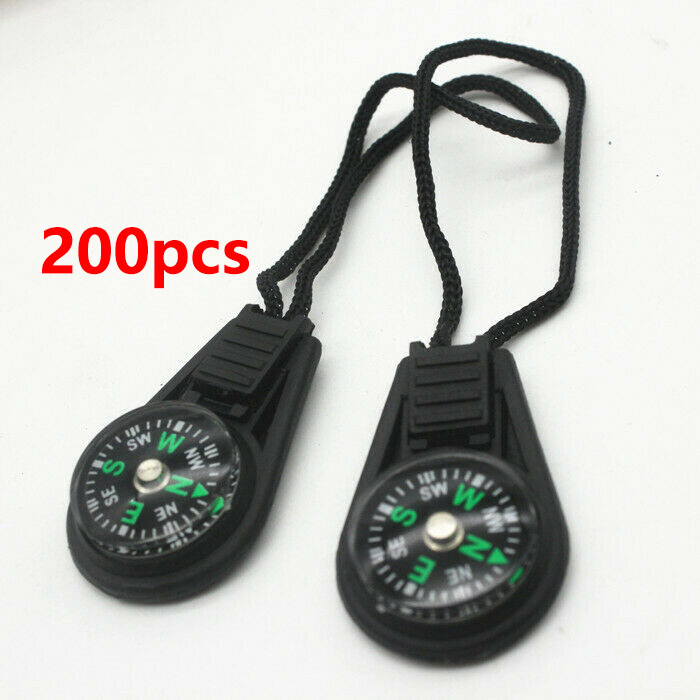 200pcs / A Lot Mini Portable Compass Survival Hiking Camping Direction Outdoor