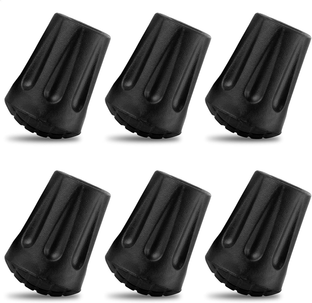 6 Pcs Hiking Pole Tips Hiking Accessories – Cane Rubber Tips Replacement Hiking