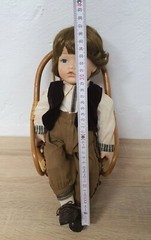 Artist doll porcelain doll 36 cm sitting collector rarity Vintage