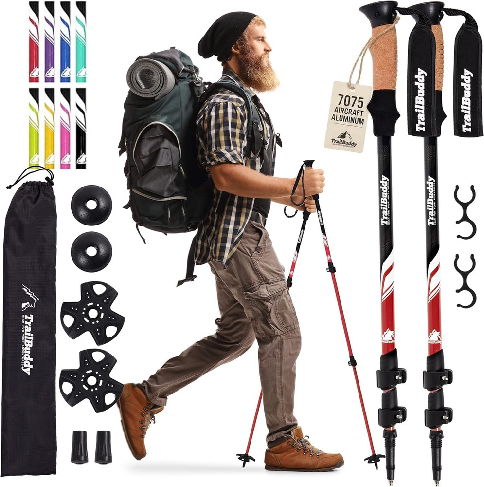 Trekking Poles – Lightweight 7075 Aluminum Hiking Poles for Women, Men & Seniors