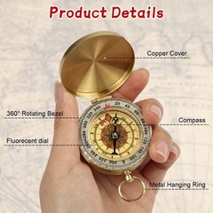 Navigation Compass, Hiking Compass with Luminous Function, Waterproof Pocket …