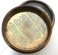 Robert Frost Poem Compass-Pocket Compass w Leather Case Rustic Vintage Home Deco