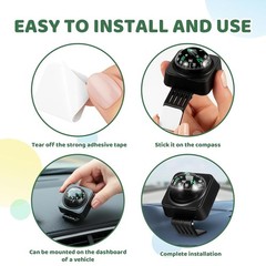 Car Compass Dashboard Direction Finder Spherical Design 2 Pack Vehicle