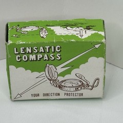 Vintage Lensatic Compass Liquid Filled EDGE, Made in Japan In Original Box