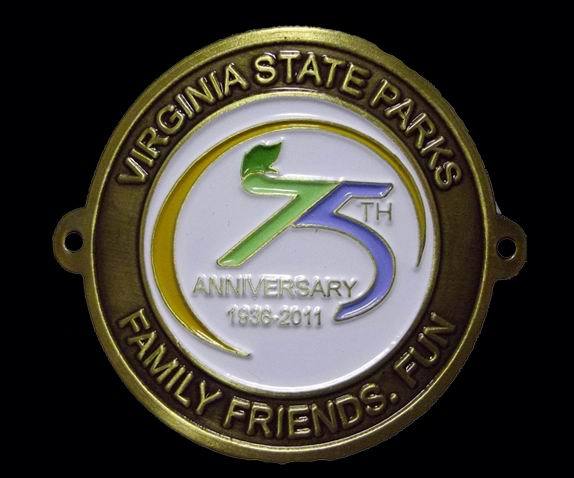 Virginia State Parks Hiking Staff Stick Medallion NEW