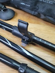 TREKKING POLES Collapsible Hiking Pole Sticks with Quick Lock Black By COVACURE