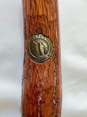 BRAZOS Twisted Wood Walking Stick Handcrafted 47″ Hiking Cane Leather Strap