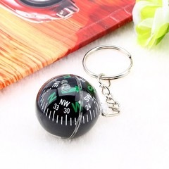 2 Pack Ball Keychain Compass Quick Response Camping Travel Mini Survival