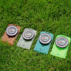 4 Pcs Outdoor Compass with Adjustable Transparent+Blue+Green+Orange