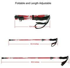 Aluminum Collapsible Ultralight Travel Trekking Hiking Pole for Men and Women…