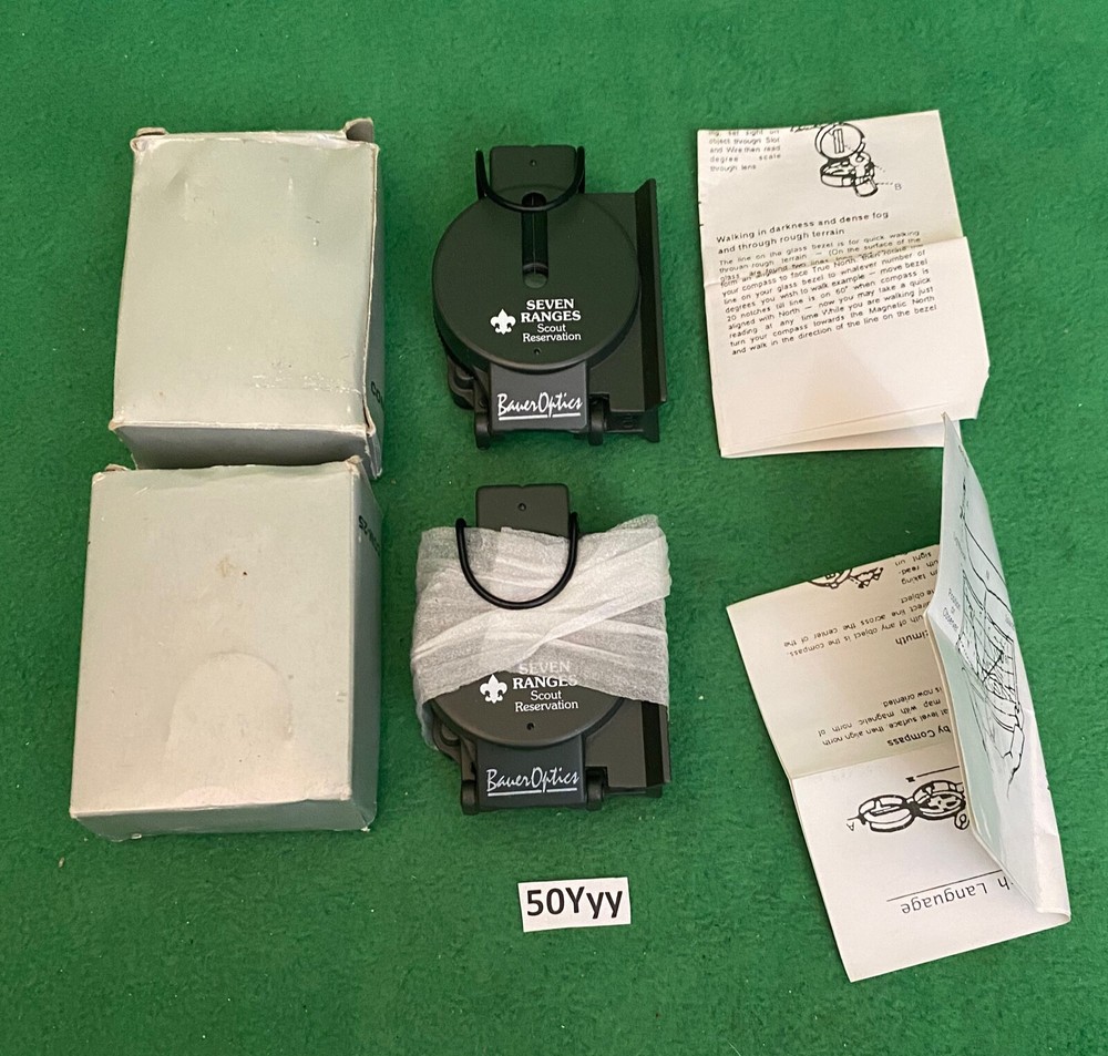 Lot of 2 Seven Ranges Scout Reservation Compass.