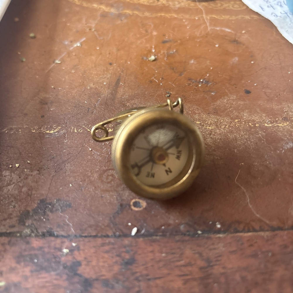 Marble’s Brass Compass Pin On Vintage Working Gladstone Michigan USA