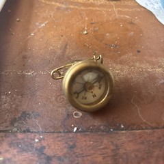 Marble’s Brass Compass Pin On Vintage Working Gladstone Michigan USA