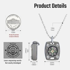 Waterproof Mini Titanium/Brass Compass – Ideal for Hiking & Survival