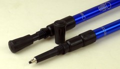Lightweight Adjustable HP5 Anti-Shock Hiking Poles with Compass & Snow Disk