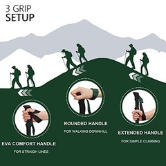 Collapsible Trekking Poles Hiking Walking Sticks Lightweight Folding Pair