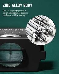 Military Compass Waterproof Impact-Resistant Curved Lensatic for Hiking Survival