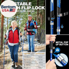 Trekking Poles Collapsible Hiking Poles – 2 Pack Aluminum Alloy 7075 Trekking St