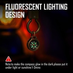 EDC Titanium Pocket Compass – Waterproof, Glow in Dark for Hikers & Adventurers