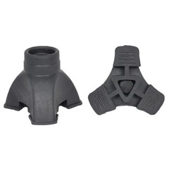 2Pcs Durable Anti Slip Crutch Tips Walking Cane Accessories Black