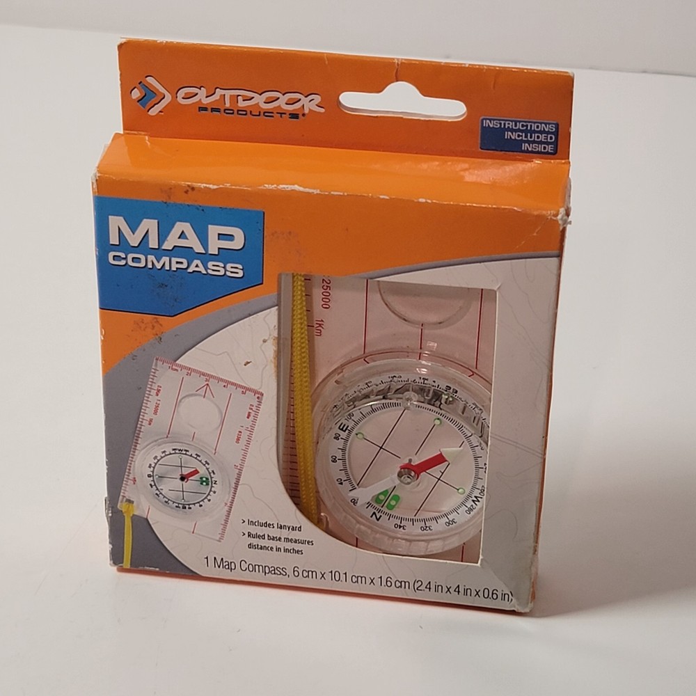 Map Compass Outdoor Products CAC003WM Includes Lanyard New Other