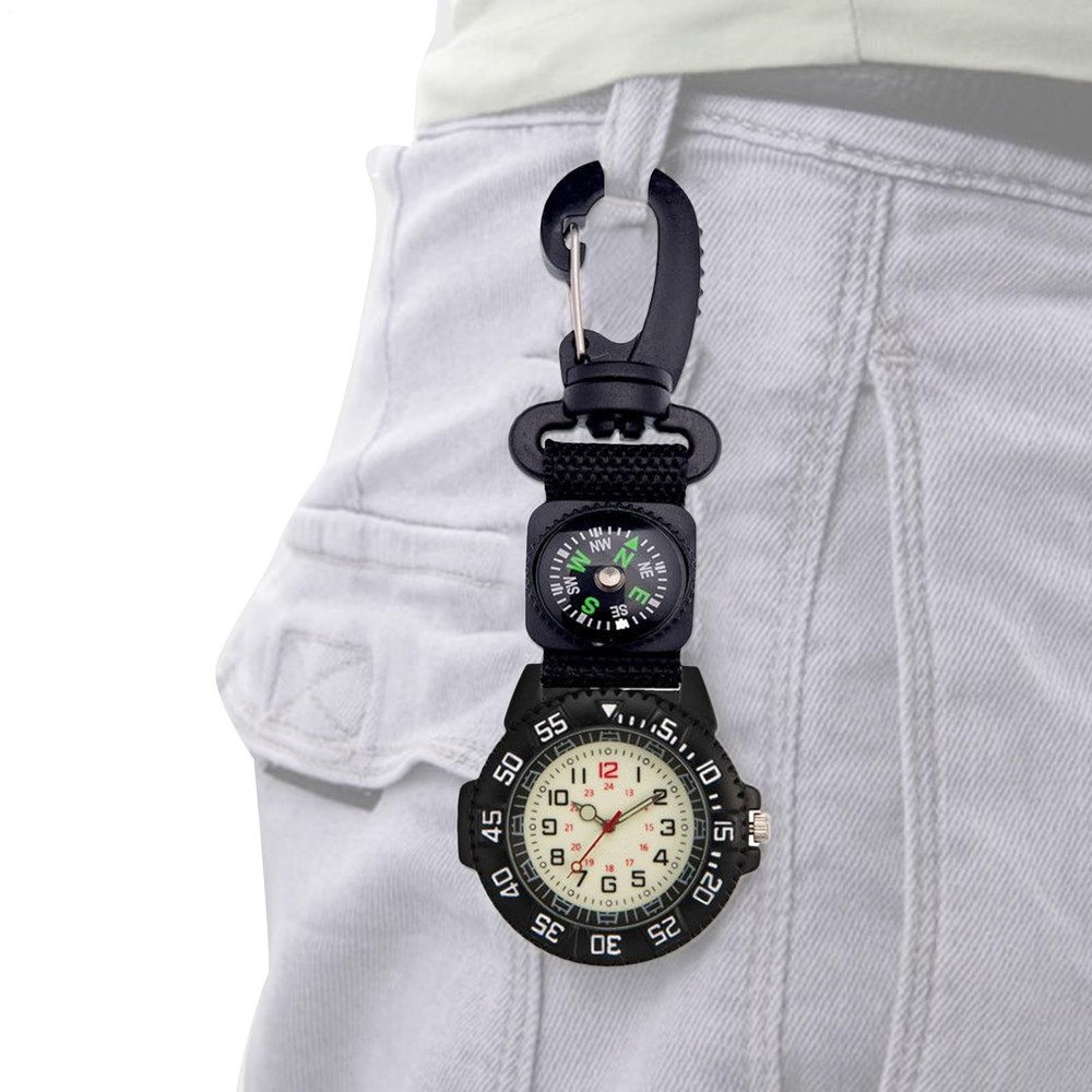 Wristwatch with for Men, Sports Watch with Carabiner, Waterproof, Glows in D…