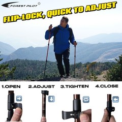 Trekking Poles – Lightweight 7075 Aluminum with Flip Lock & All Terrain Acces…