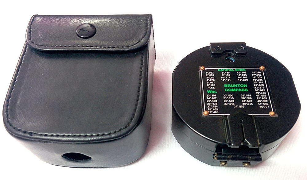 Brunton Compass for Geologist measuring Compass instrument handmade black cover