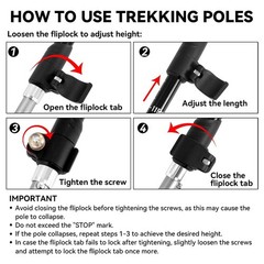 Collapsible Trekking Poles for Hiking – 2 Pack Collapsible Aluminum Walking Stic