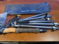 Trekking Poles Collapsible Nordic Hiking Poles – Cork Handle 2Pc Ultralight Fold