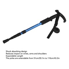2 Telescopic Walking Sticks Lightweight Adjustable For Hiking Outdoors
