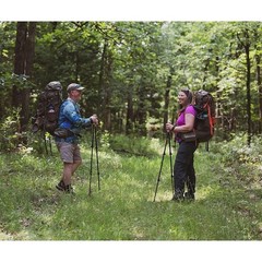 Lightweight Carbon Fiber Aluminum Trekking Poles Fast Locking EVA Grip Set New